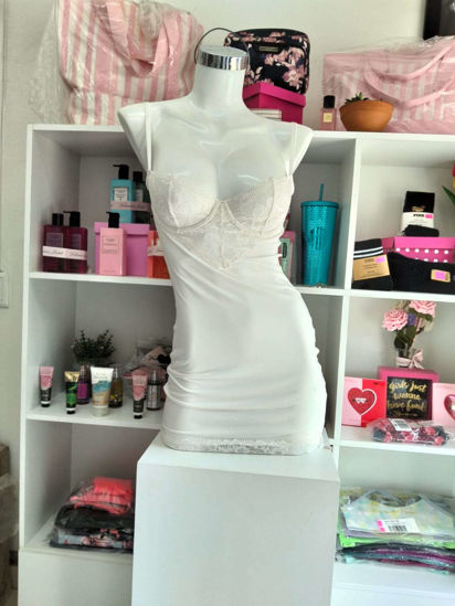 Imagen de Victoria's Secret  Sleep Dress Blanco Encaje Unlined S.